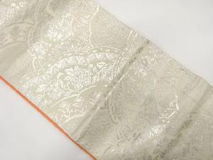 アンティーク　花青海波模様織り出し袋帯（材料）